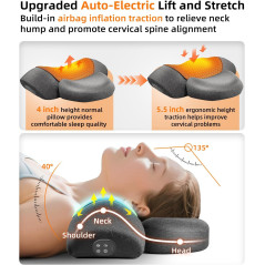 Upalled Cordless Heated Neck Massager Pillow - 3-in-1 Pain Relief Device