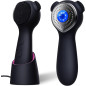 Rechargeable Waterproof Silicone Sonic Face Scrubber & Cleanser with Wireless Charging Dock, Black Rechargeable Waterproof Silicone Sonic Face Scrubber & Cleanser with Wireless Charging Dock, Black