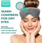 MyHalos® Heated Eye Mask for Dry Eyes - Steam Warm Compress for Styes, Chalazion, Blepharitis & MGD - FSA/HSA Eligible