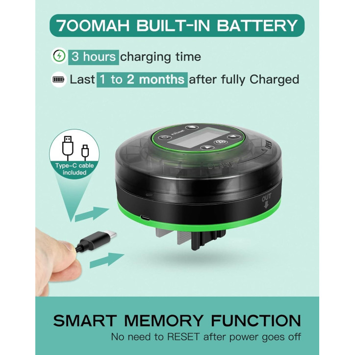 Automatic Fish Feeder for Aquarium - USB Rechargeable, Moisture-Proof, Timer with LCD Display for Betta Automatic Fish Feeder for Aquarium - USB Rechargeable, Moisture-Proof, Timer with LCD Display for Betta
