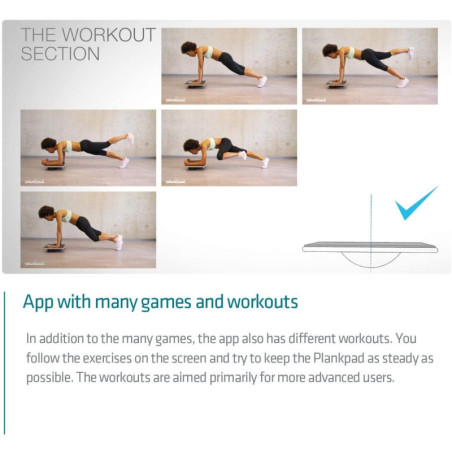 Plankpad: Interactive Core Trainer - Make Planking Fun & Effective! Balance Board with Fitness App