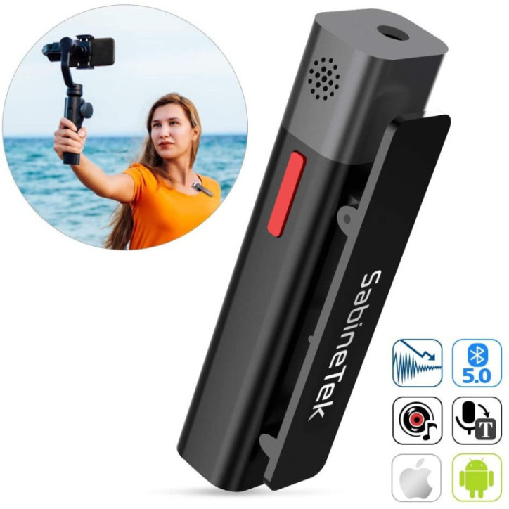 SmartMike+ SabineTek: Microphone sans Fil Pro pour Vlogs, Podcasts & Vidéos - Son Studio Impeccable! SmartMike+ SabineTek: Microphone sans Fil Pro pour Vlogs, Podcasts & Vidéos - Son Studio Impeccable!